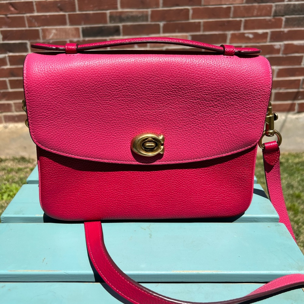 Coach Cassie Crossbody Color-block Bright Cherry